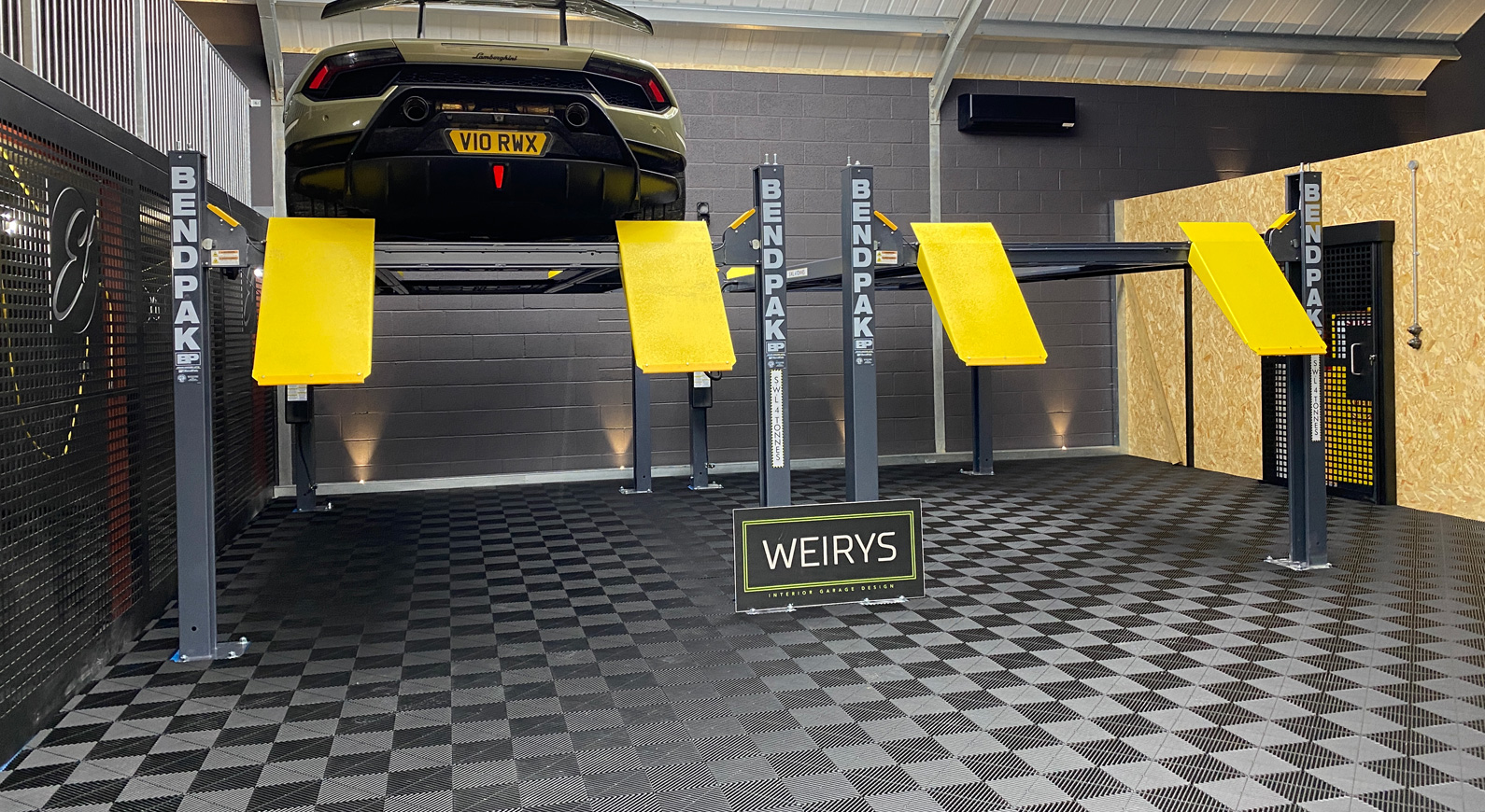 Weirys interlocking slatted garage floor tile examples