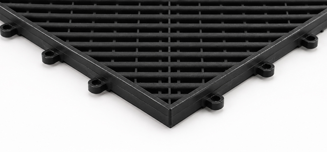Close-up of VentX™ modular vented floor tiles