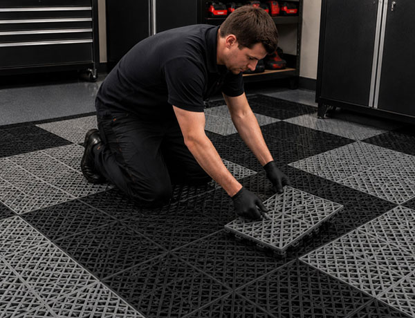 VentX™ professional garage tile installation