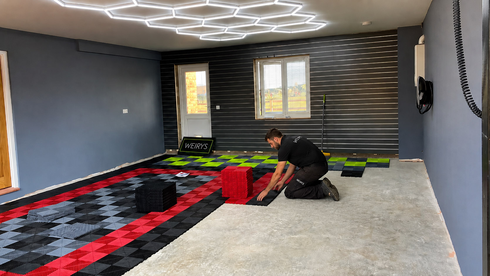 Weirys garage floor installation underway